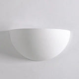 Minimalist Uplight White Half Moon LED Wall Sconce Image - 7