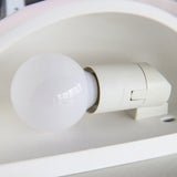 Minimalist Uplight White Half Moon LED Wall Sconce Image - 9