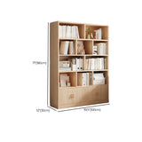 Minimalist Vertical Natural Wood Barrister Bookcase Image - 19