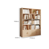 Minimalist Vertical Natural Wood Barrister Bookcase Image - 20
