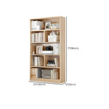 Minimalist Vertical Natural Wood Barrister Bookcase Image - 21
