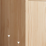 Minimalist Vertical Natural Wood Barrister Bookcase Image - 9