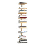 Minimalist Vertical Open Metal Spine Bookcase Black Image - 10