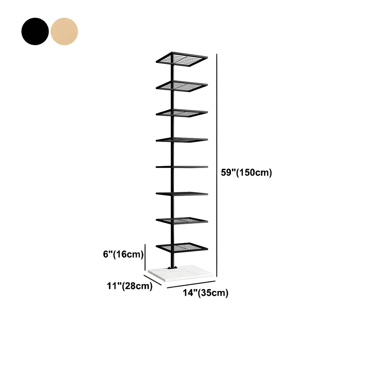 Minimalist Vertical Open Metal Spine Bookcase Black Image - 13