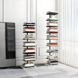 Minimalist Vertical Open Metal Spine Bookcase Black Image - 1
