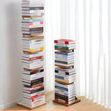 Minimalist Vertical Square Wood Tall Bookcase Brown Image - 1