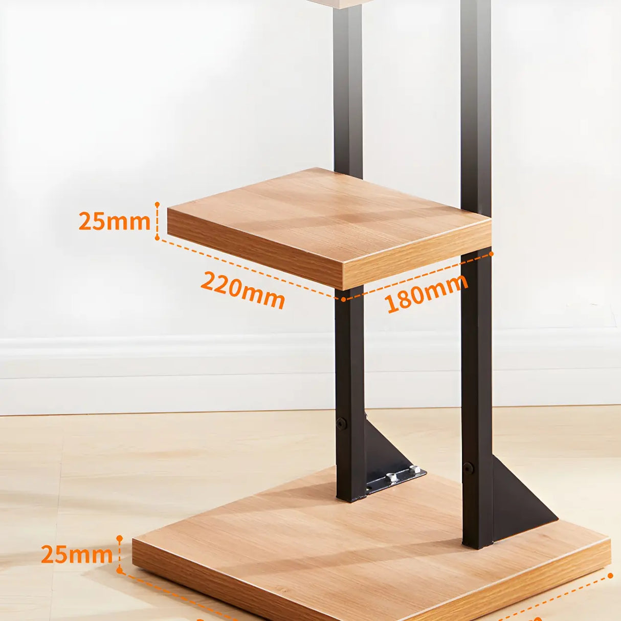 Minimalist Vertical Square Wood Tall Bookcase Brown Image - 10