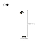 Minimalist White Cone Metal Living Room Floor Lamp #size