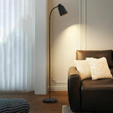 Minimalist White Cone Metal Living Room Floor Lamp Image - 5
