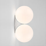 Minimalist White Glass Globe Bedroom Wall Sconce Image - 10