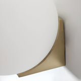 Minimalist White Glass Globe Bedroom Wall Sconce Image - 11