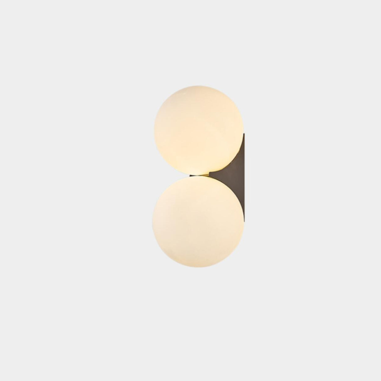 Minimalist White Glass Globe Bedroom Wall Sconce Image - 3