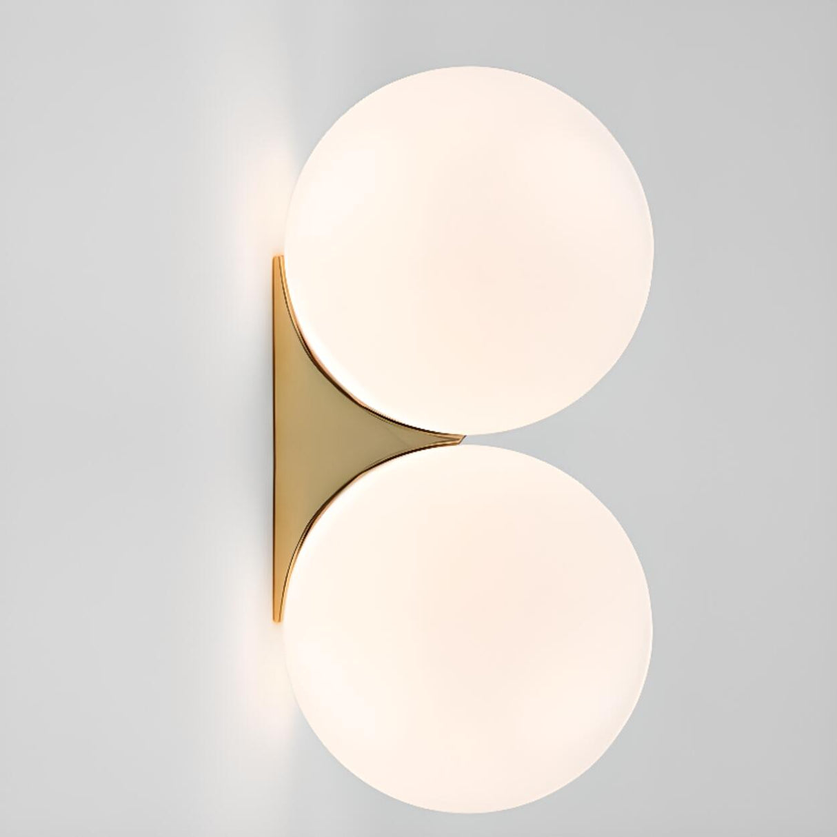 Minimalist White Glass Globe Bedroom Wall Sconce Image - 9