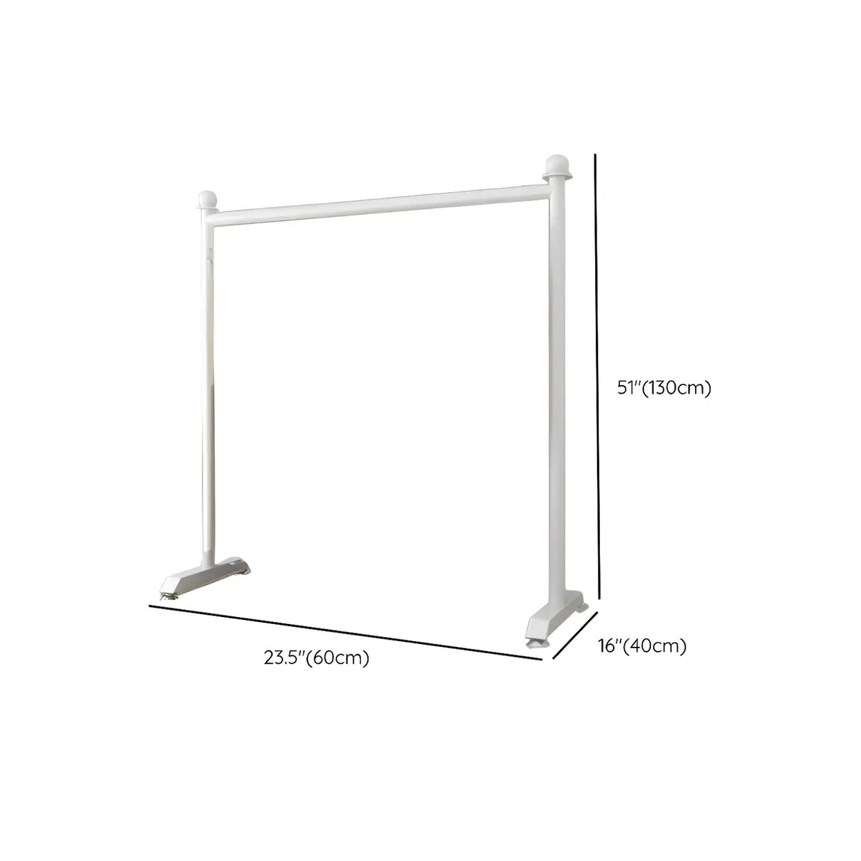 Minimalist White Metal Large Entryway Freestanding Coat Rack 
