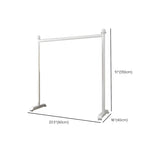 Minimalist White Metal Large Entryway Freestanding Coat Rack #size