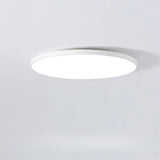 Minimalist White Round LED Flush Mount Ceiling Light  Image - 2