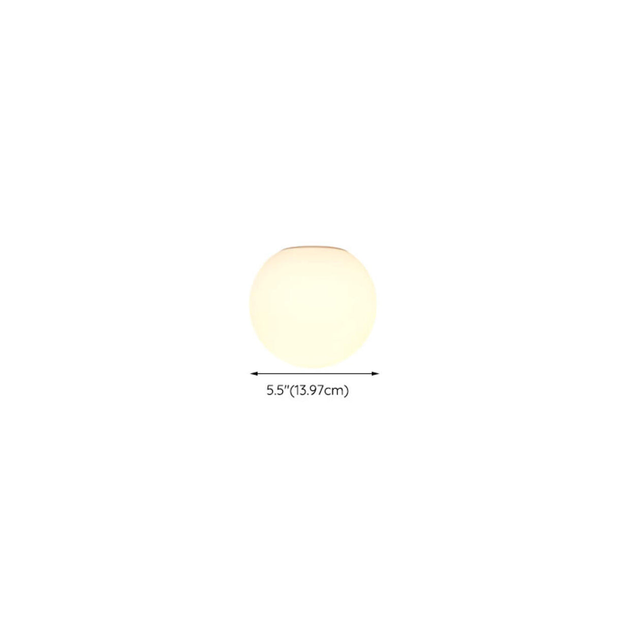 Minimalist White Sphere Glass Ceiling Lamp Hallway Image - 12