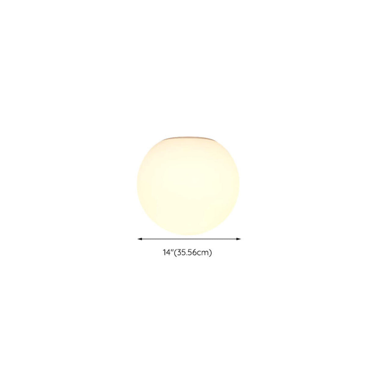 Minimalist White Sphere Glass Ceiling Lamp Hallway Image - 13