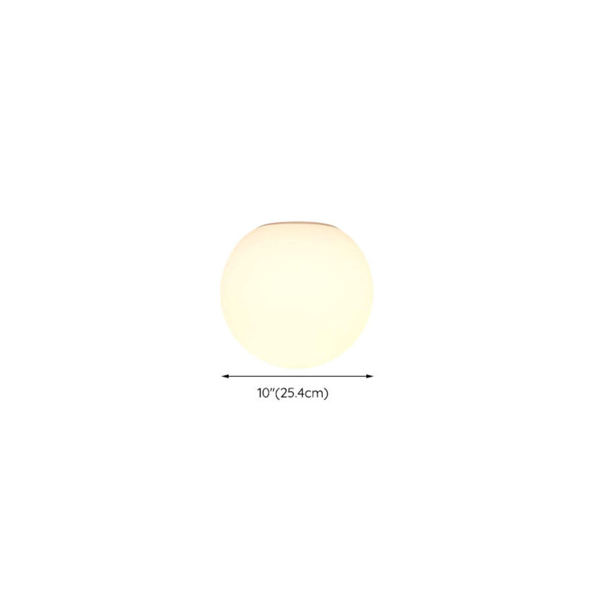 Minimalist White Sphere Glass Ceiling Lamp Hallway Image - 14