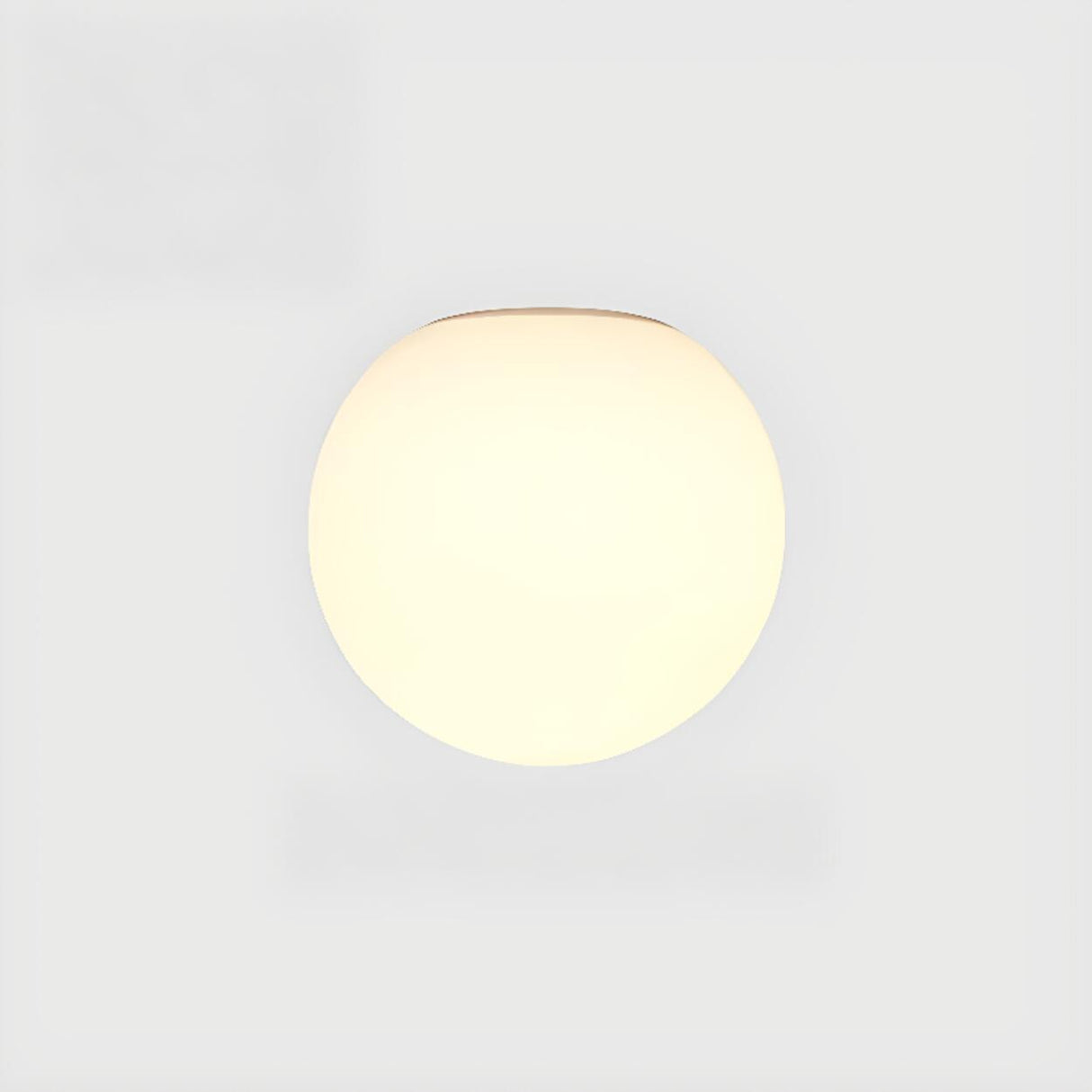 Minimalist White Sphere Glass Ceiling Lamp Hallway Image - 4
