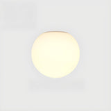 Minimalist White Sphere Glass Ceiling Lamp Hallway Image - 4