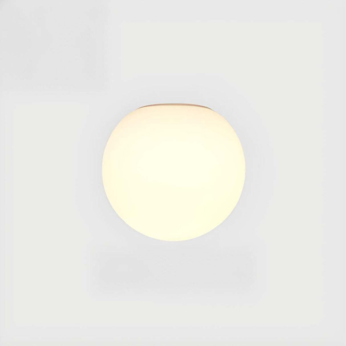 Minimalist White Sphere Glass Ceiling Lamp Hallway Image - 6