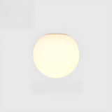 Minimalist White Sphere Glass Ceiling Lamp Hallway Image - 6