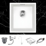 Minimalist White Square Sink for Kitchen Space Image - 11