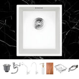 Minimalist White Square Sink for Kitchen Space Image - 15