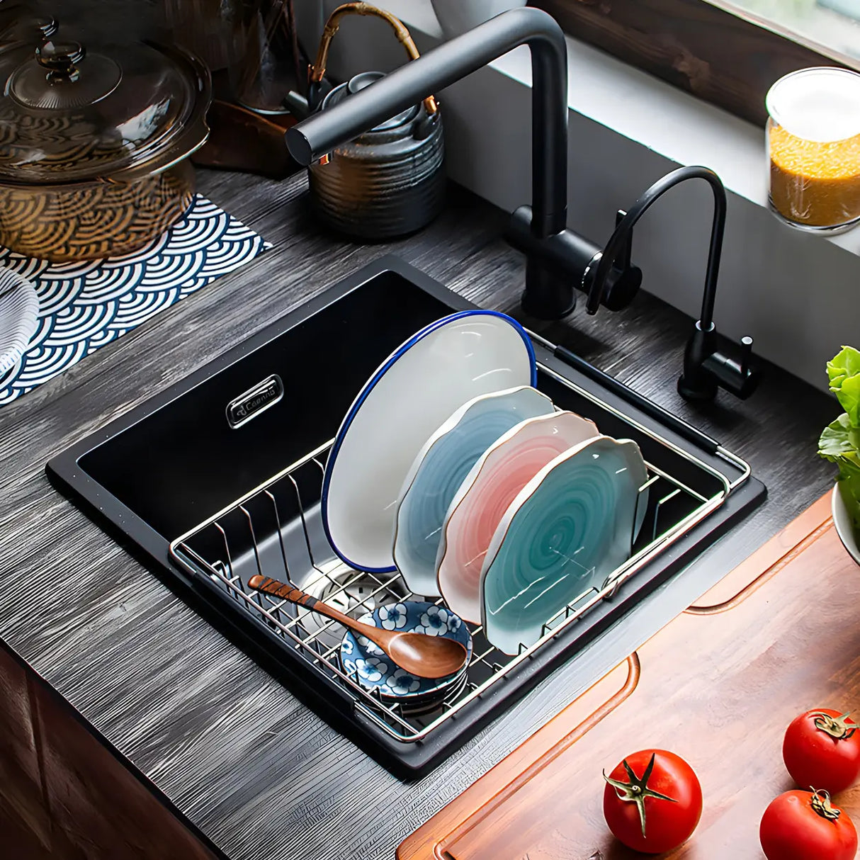 Minimalist White Square Sink for Kitchen Space Image - 6