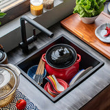 Minimalist White Square Sink for Kitchen Space Image - 8