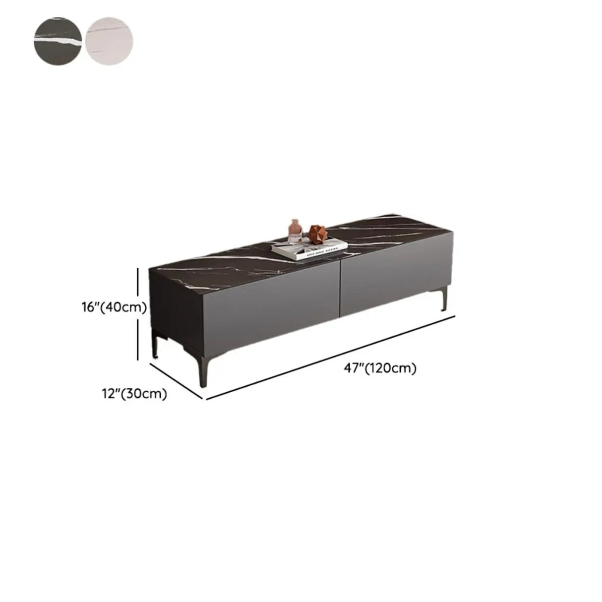 Minimalist White Wood Rectangular TV Stand with Cabinet 