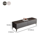 Minimalist White Wood Rectangular TV Stand with Cabinet #size