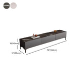 Minimalist White Wood Rectangular TV Stand with Cabinet Image - 20