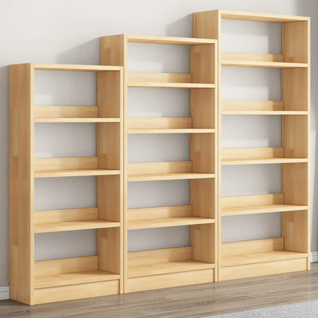 Minimalist Wood Vertical Rectangular Storage Bookcase Image - 1