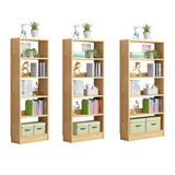 Minimalist Wood Vertical Rectangular Storage Bookcase Image - 10