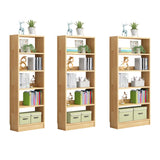 Minimalist Wood Vertical Rectangular Storage Bookcase Image - 10