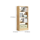 Minimalist Wood Vertical Rectangular Storage Bookcase #size