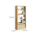 Minimalist Wood Vertical Rectangular Storage Bookcase Image - 23