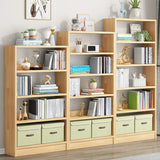 Minimalist Wood Vertical Rectangular Storage Bookcase Image - 4