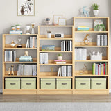 Minimalist Wood Vertical Rectangular Storage Bookcase Image - 6