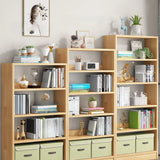 Minimalist Wood Vertical Rectangular Storage Bookcase Image - 8