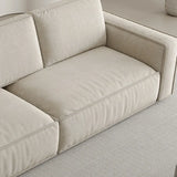 Minimalsit Foldable Beige Anti-Scratch Sleeper Sofa with Storage Image - 6