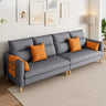 Mint Green Faux Cashmere Cushion Back Storage Sofa Image - 10