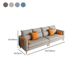 Mint Green Faux Cashmere Cushion Back Storage Sofa Image - 24
