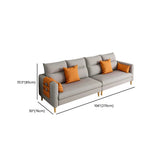 Mint Green Faux Cashmere Cushion Back Storage Sofa Image - 27