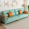 Mint Green Faux Cashmere Cushion Back Storage Sofa Image - 4