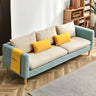Mint Green Faux Cashmere Pillow Back Storage Sofa Image - 13