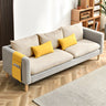 Mint Green Faux Cashmere Pillow Back Storage Sofa Image - 15