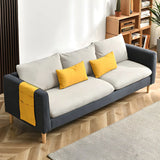Mint Green Faux Cashmere Pillow Back Storage Sofa Image - 23